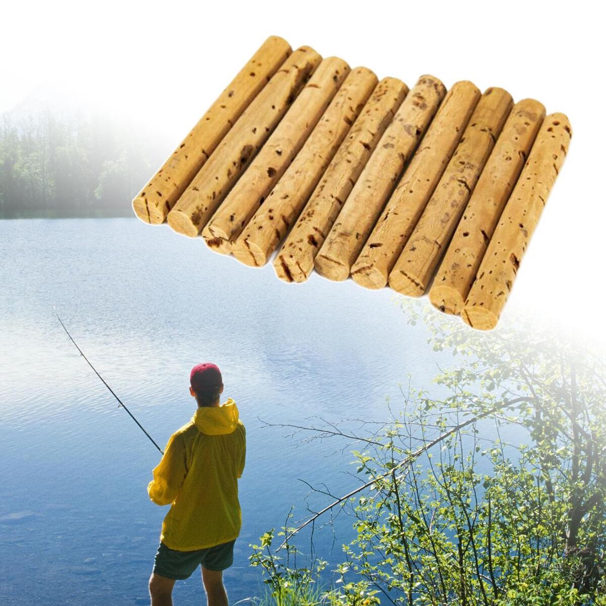 10Pieces Fishing Cork Sticks 8mm Rigs   up  for Fishing
