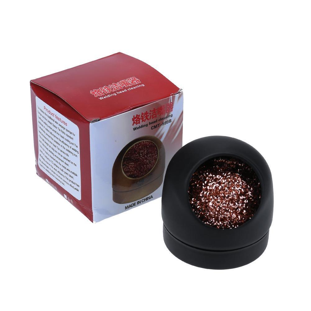 Soldering Welding Solder Iron Tip Head Cleaner Steel Wire with Stand