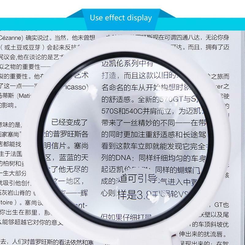 5X 11X Handheld Folding Lamp Loupe Magnifier Reading Portable with 8 LED Lights
