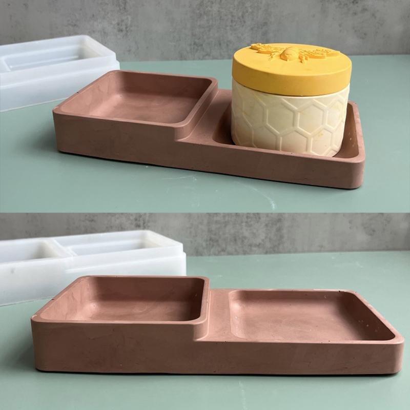 Silicone Tray Molds Diy Storage Box Molds for Cake Stands Diy Coaster Casting