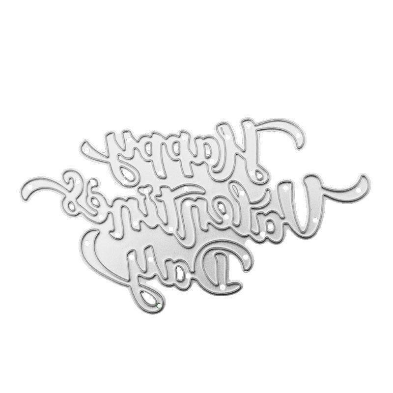 Happy Valentines Day Metal Cutting Dies Stencil Scrapbooking DIY Album Stamps