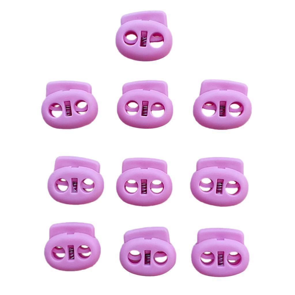 10pcs Shock Cord Lock End Stop Fastener Stopper for 5mm Bungee Rope Pink