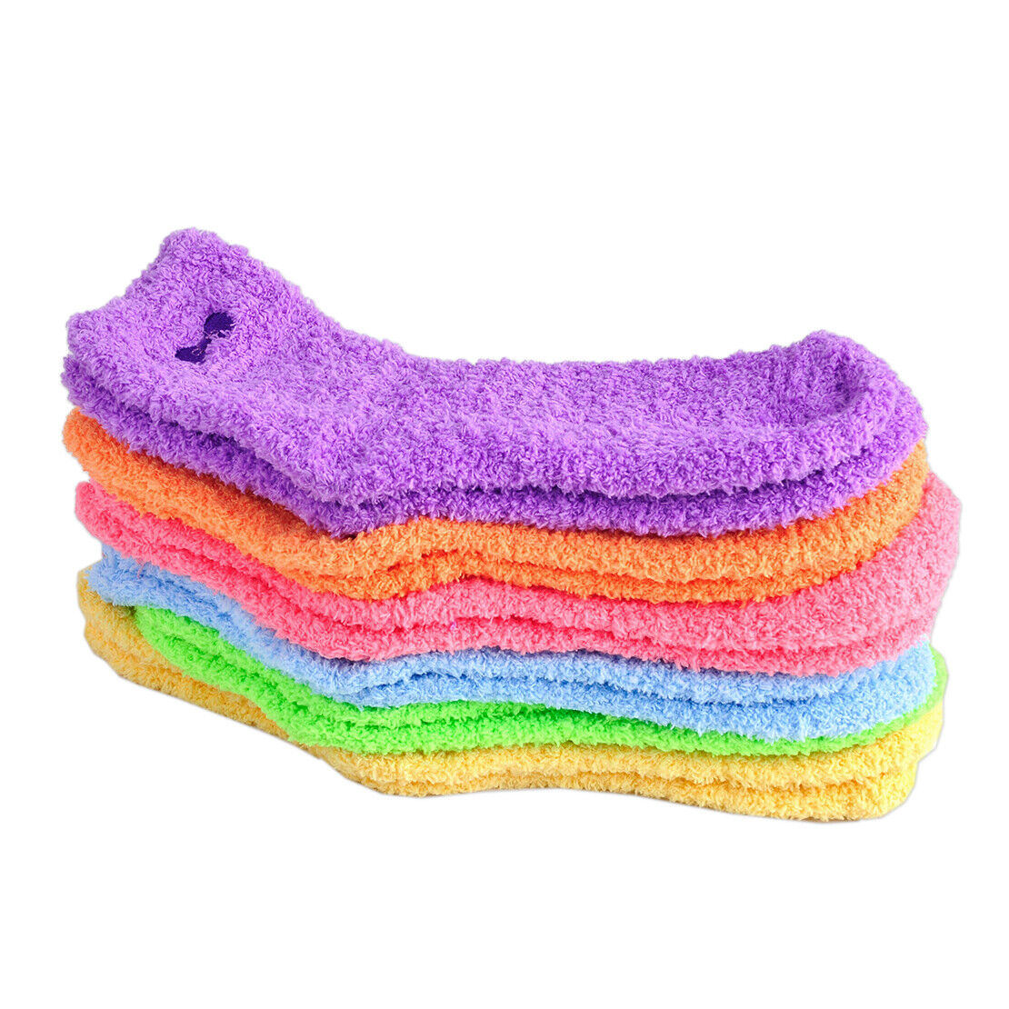 6x Women Girls Fuzzy Towel Socks Cozy Soft Warm Floor Socks Winter Hosiery Li