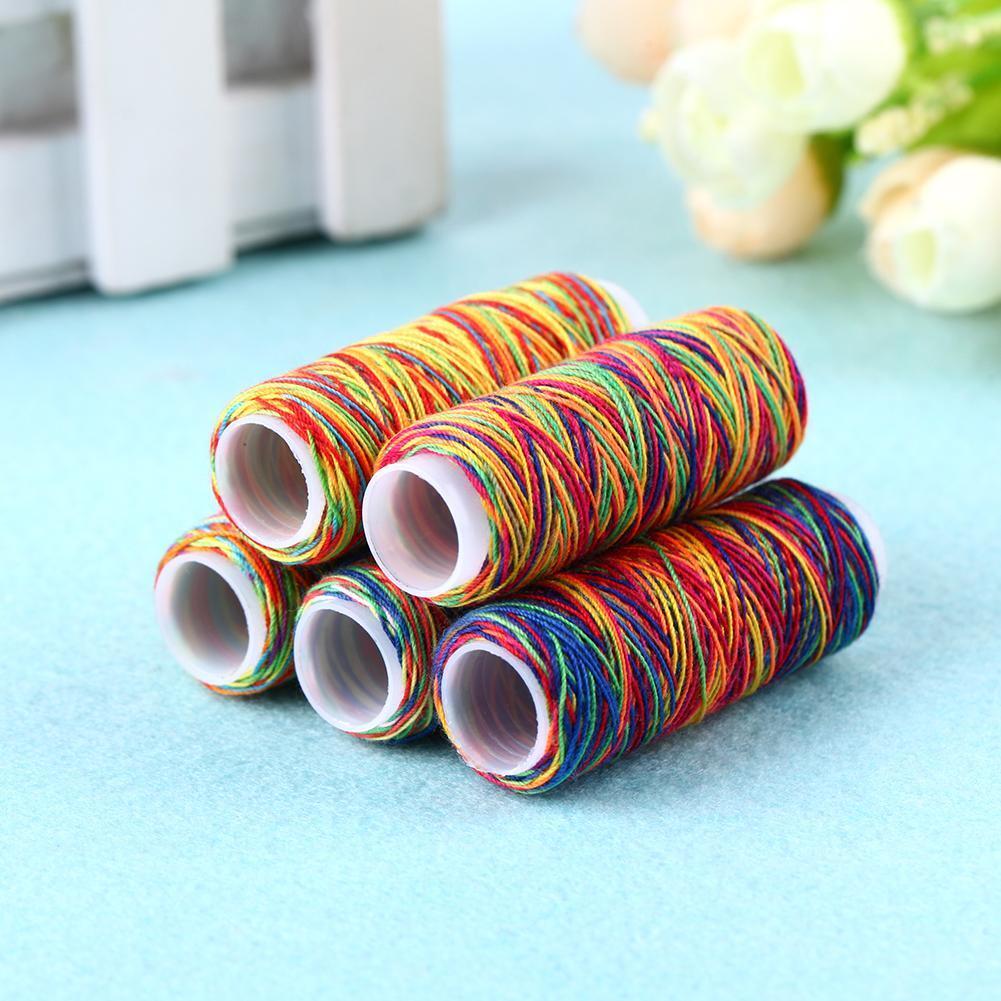 5pcs Hand Stitched Denim Thread Line DIY Sewing Thread for Bags Jeans