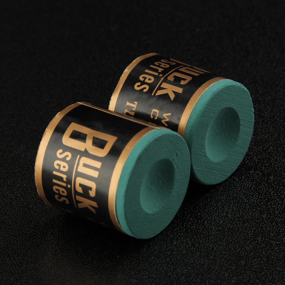 2pcs Billiard Chalks Pool Cue Stick No-slip Snooker Accessory (Dark Green)