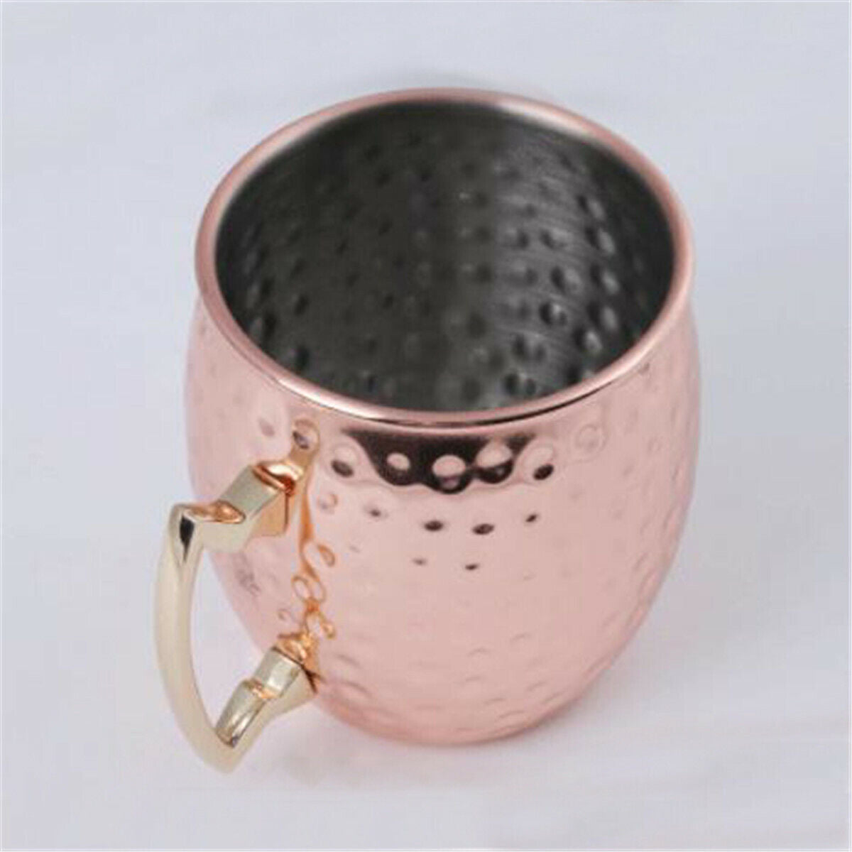 500ml Hammered Stainless Steel Copper Plated Moscow Mule Mug Beer Coffee Cup Mug