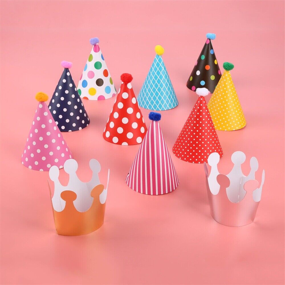 Papercard Kids Celebration Hats Birthday Festive Carnival Party Decoration 11pcs