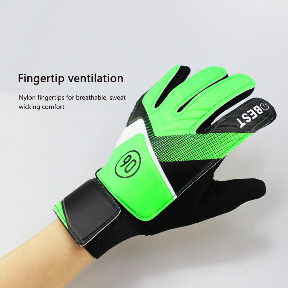 1 Pair Kids Soccer Goalkeeper Gloves Latex Football Hand Gloves (Size 7)