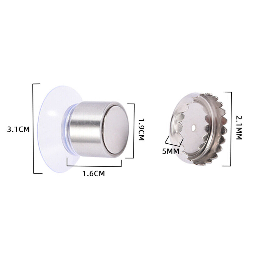 Stainless Steel Soap Magnetic Holder Rack Suction Cup Hanging Bracket (A)