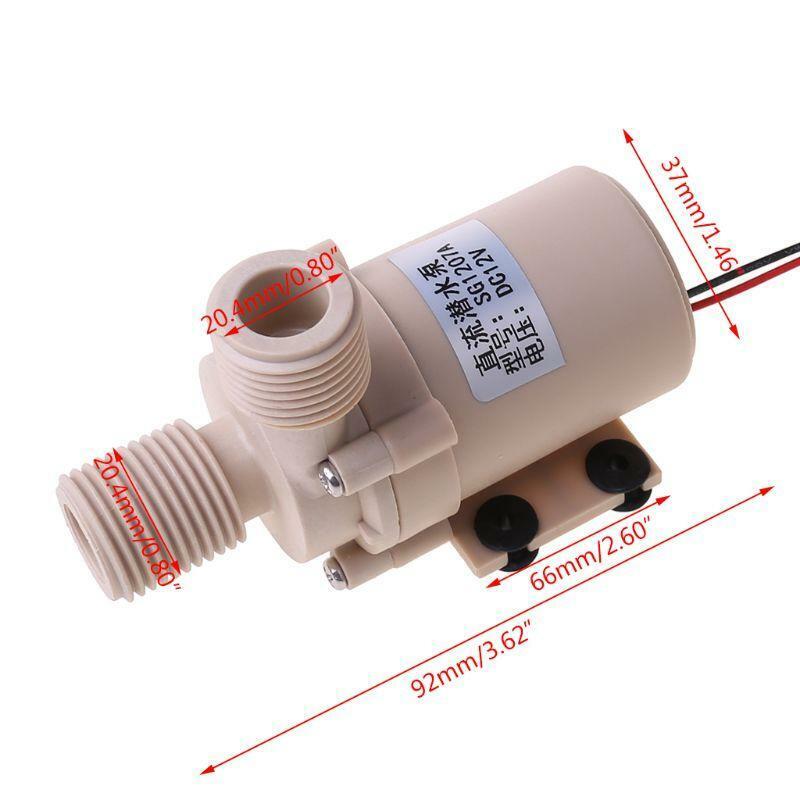 12V Solar Submersible Hot Water Pump Circulation 212° F Brushless Motor High