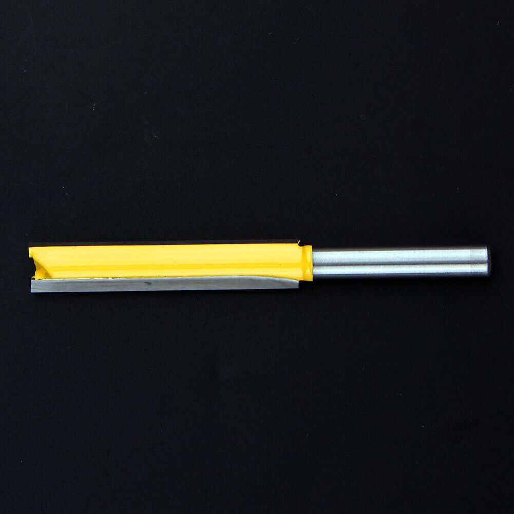 1/4x3/8x50 Long Straight Router Bit 2 Flute 1/4'' Shank Woodworking Cutter