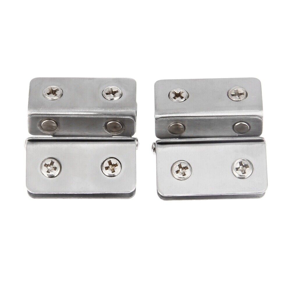 Zinc Alloy Wine Display Cabinet Hinges Bathroom Shower Glass Door Clamp Hinge 2x