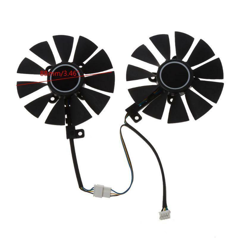 2Pcs 88MM T129215SU 0.50A Graphics Video Card Cooling Fans for GTX1060 1070 Ti