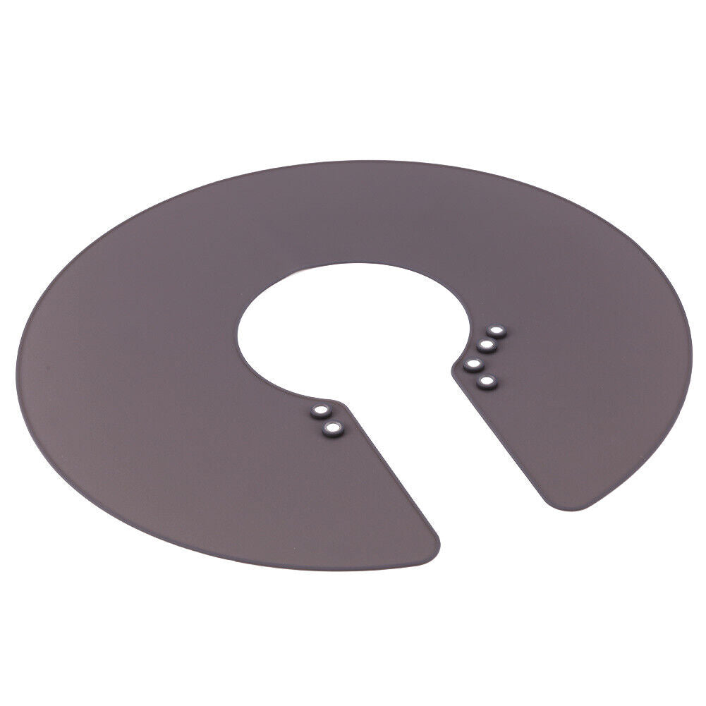 Haircut Shawl Neck Cape Silicone Neck Shield for Hair Coloring (Black)
