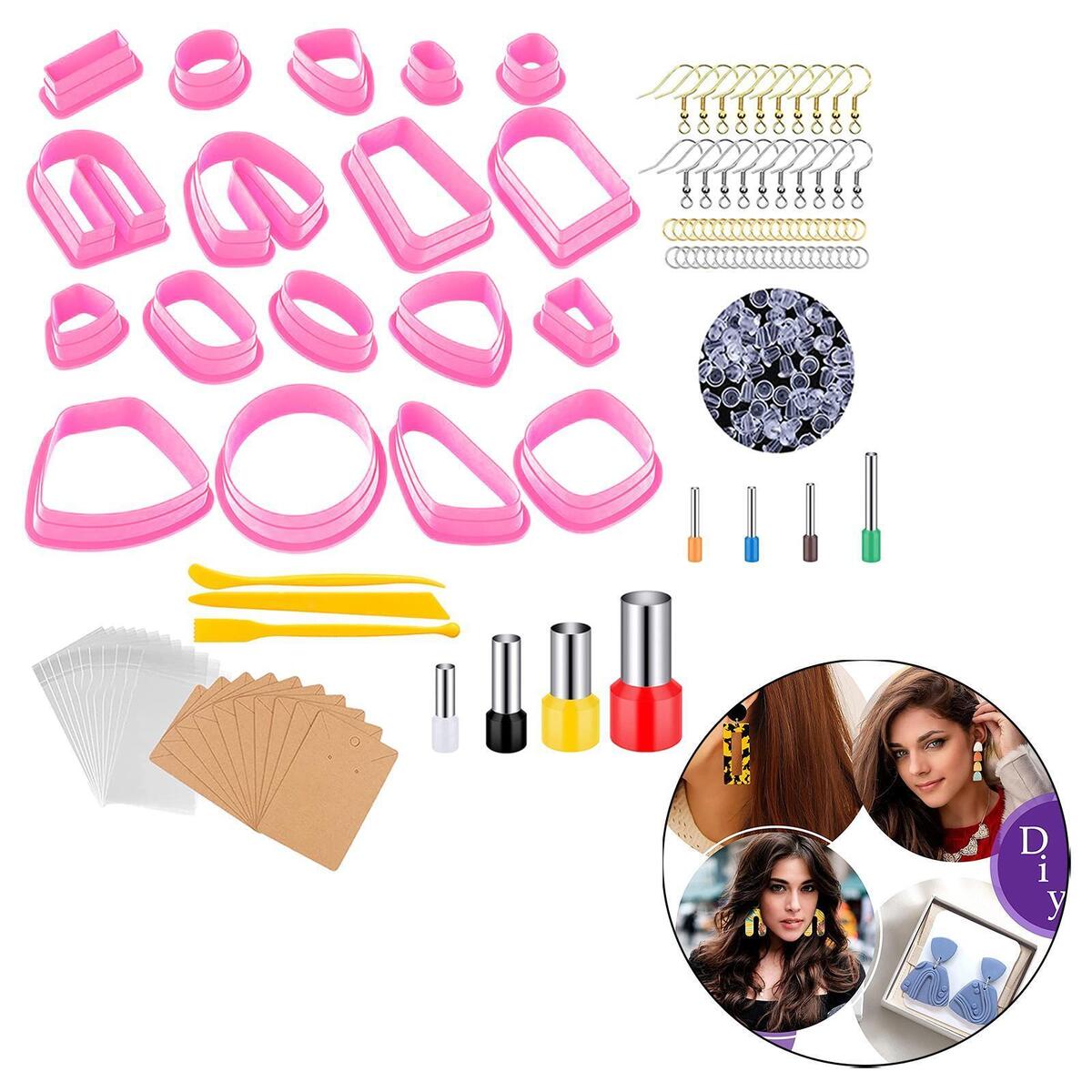 2 Pack Polymer Clay   Jump Rings with Earring Cards Earring Hooks