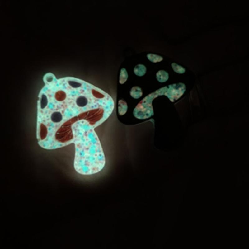 Shiny Toadstool Mushroom Pendant Silicone Mold Keychain Necklace Casting Mold