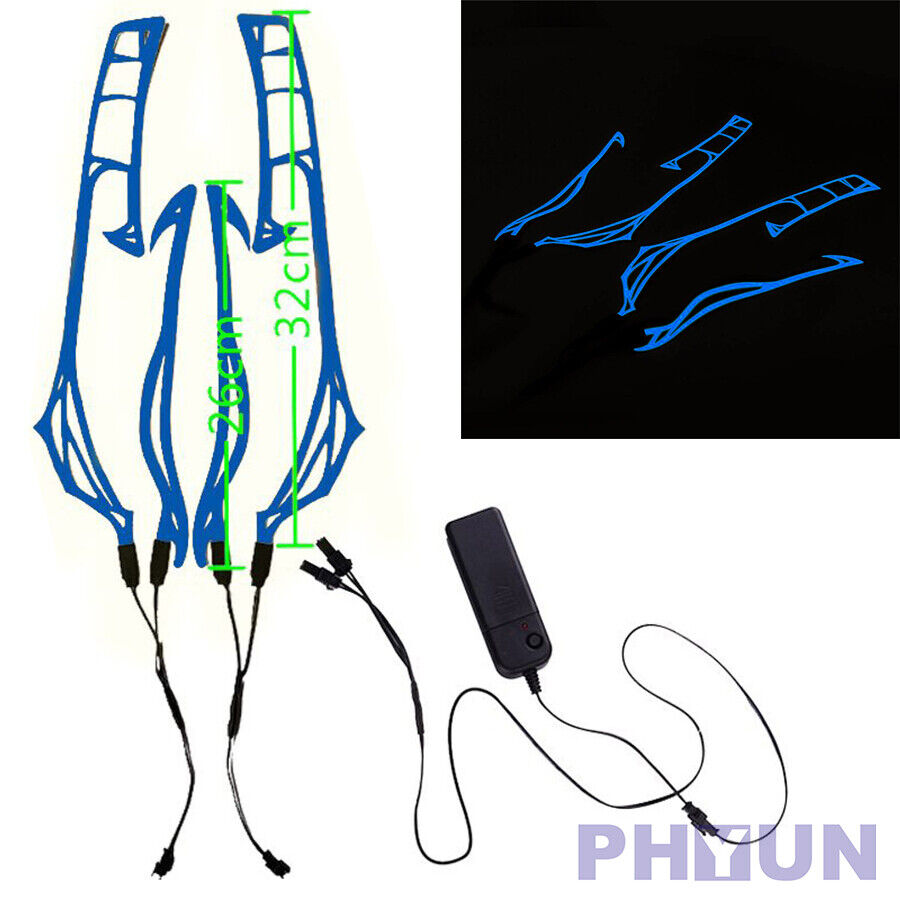 4in1 Motorcycle LED Riding Signal Helmet Cold Light Helmet Light Strip Kit Bar