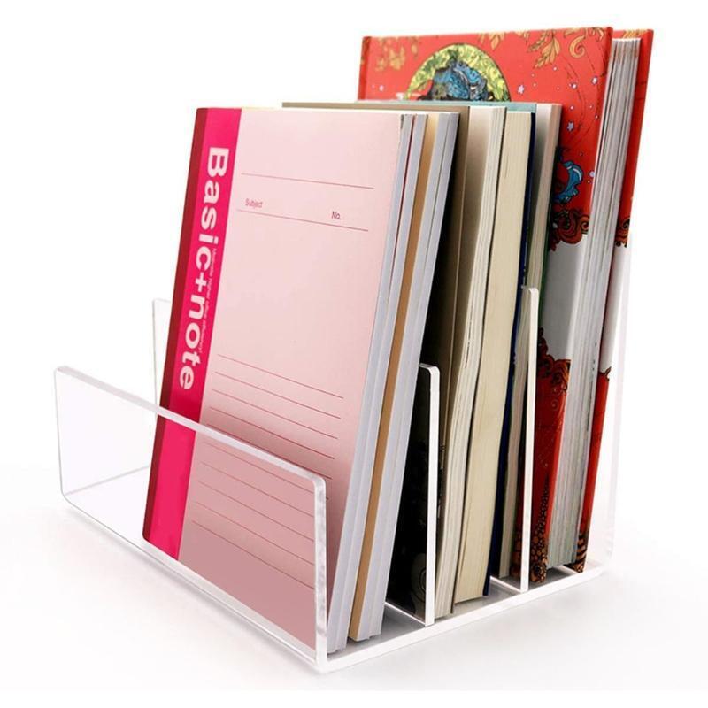 1 Pc Stylish Clear Acrylic File Organizer Documents/Letter/Books Storage Holderr