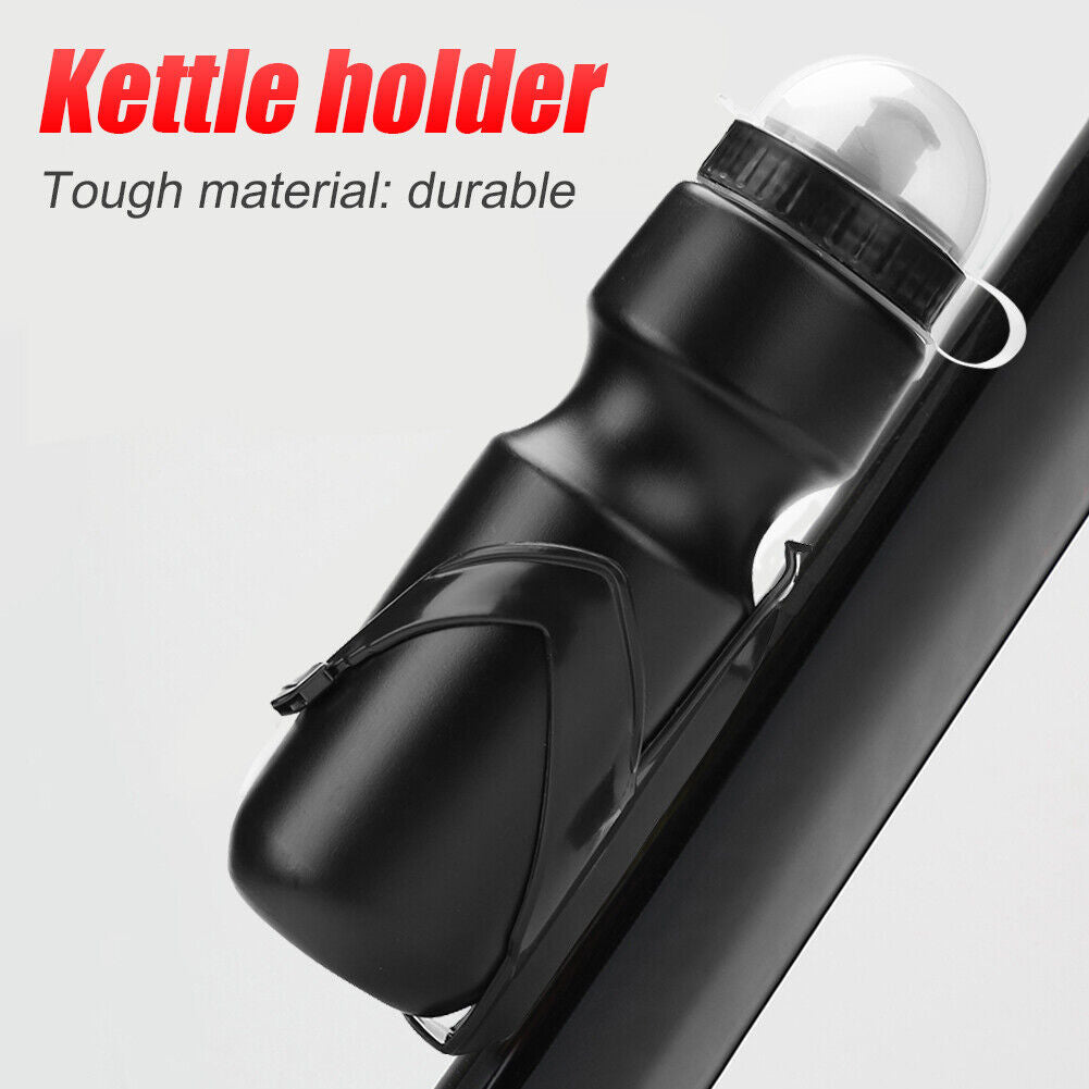 MTB Water Bottle Holder Road Bicycle Kettle Holder Fiberglass Cage (Black)