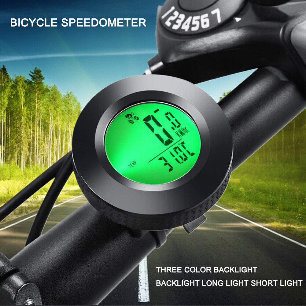 Bike Speedometer w/ Switchable Backlight Waterproof Road Bicycle Computer