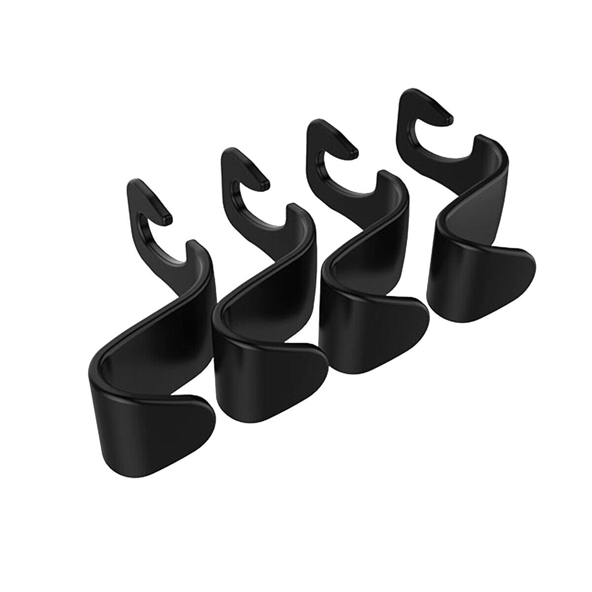 2PCS Car Seat Hook Purse bag Hanger Bag Organizer Holder Clip Accessories Black