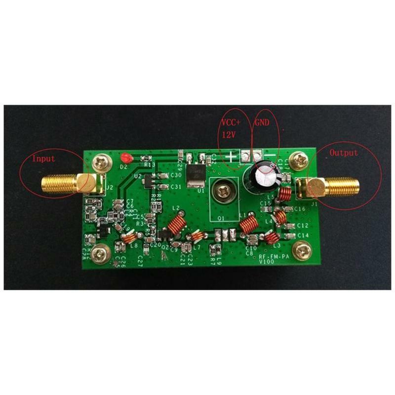 7W 65mhz-110MHz FM Radio Transmitter RF Power Amplifier Frequency 1mW DC 12V