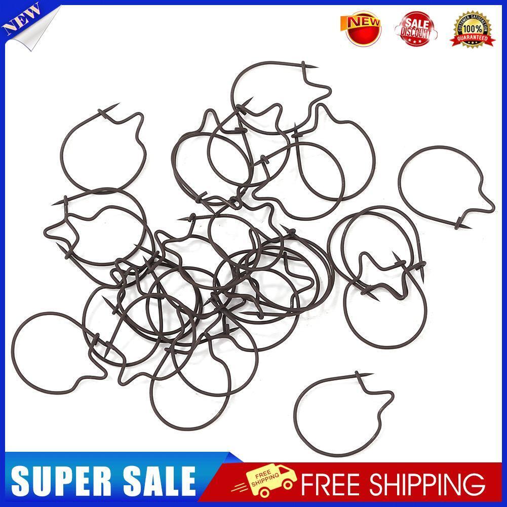 30pcs Carp Fishing Maggot Clip Earthworm Clip Hair Rig Worm Holder Hook (S)
