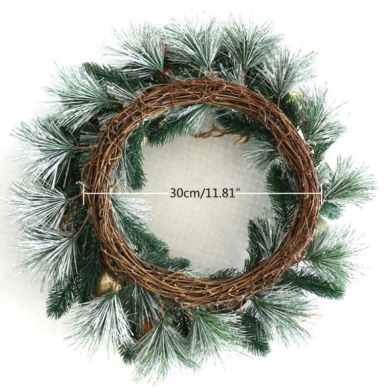 Front Door Wall Decor Xmas Decoration Wreath Xmas Wreath Pendant Flower Garlands