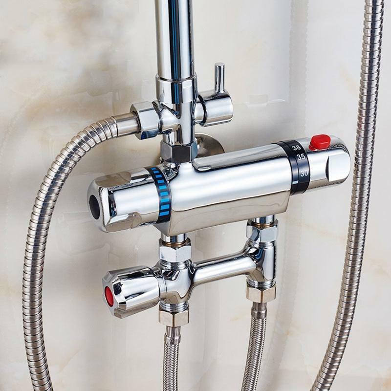 Upgraded Bathroom Thermo static Shower Mixer Water Showering Faucet Temp Control