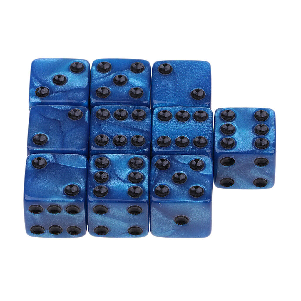 10pcs Six Sided Square Opaque D6 Dotted Square 16''    Pip
