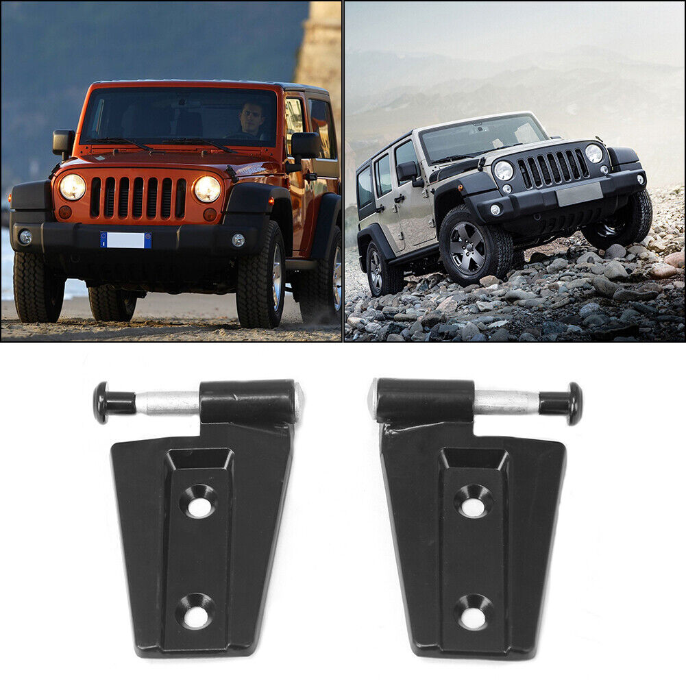 1 Pair Aluminum Alloy Replacement Door Hinge for Jeep Wrangler JK 2007-2017