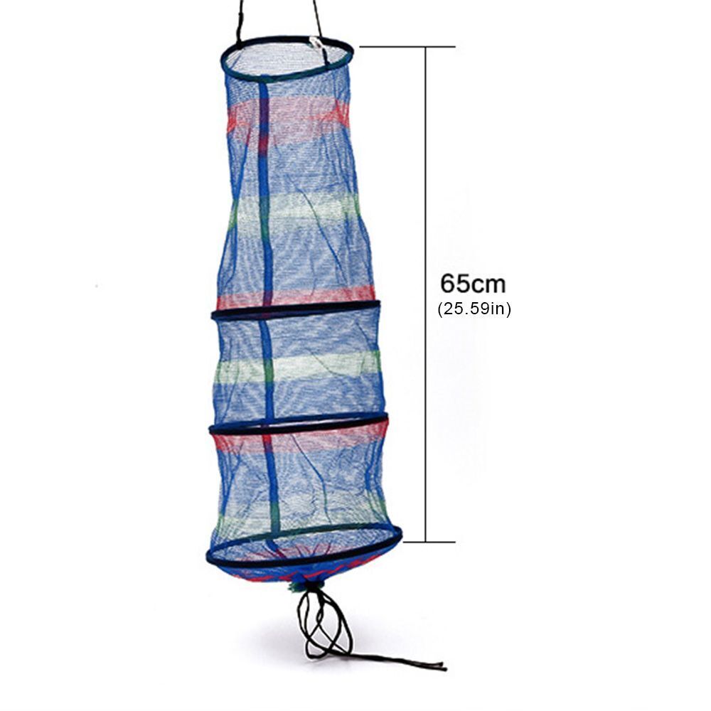 Fishing Basket Crab Lobster Cages Storage Creel Net Three Tiered Collapsible