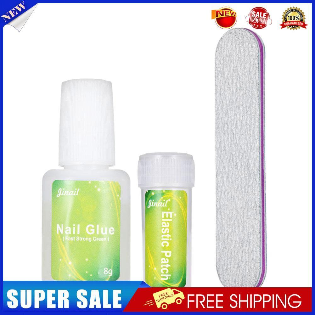 Ingrown Toenail Straightening Clip+Glue+Polish File Curved Brace Patch Kit