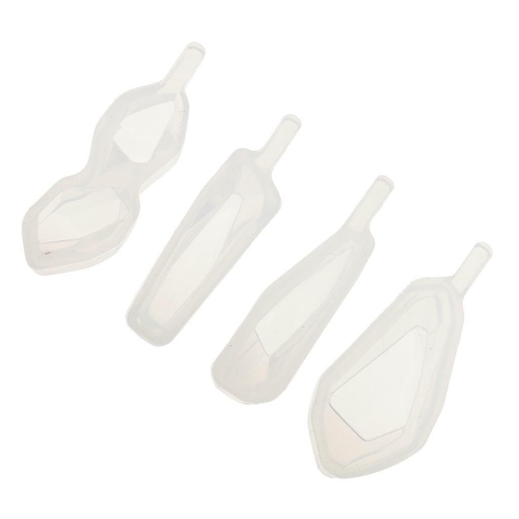 4Pcs Clear Crystal Mold Moulds DIY Epoxy and Mould Candles Making Supplies