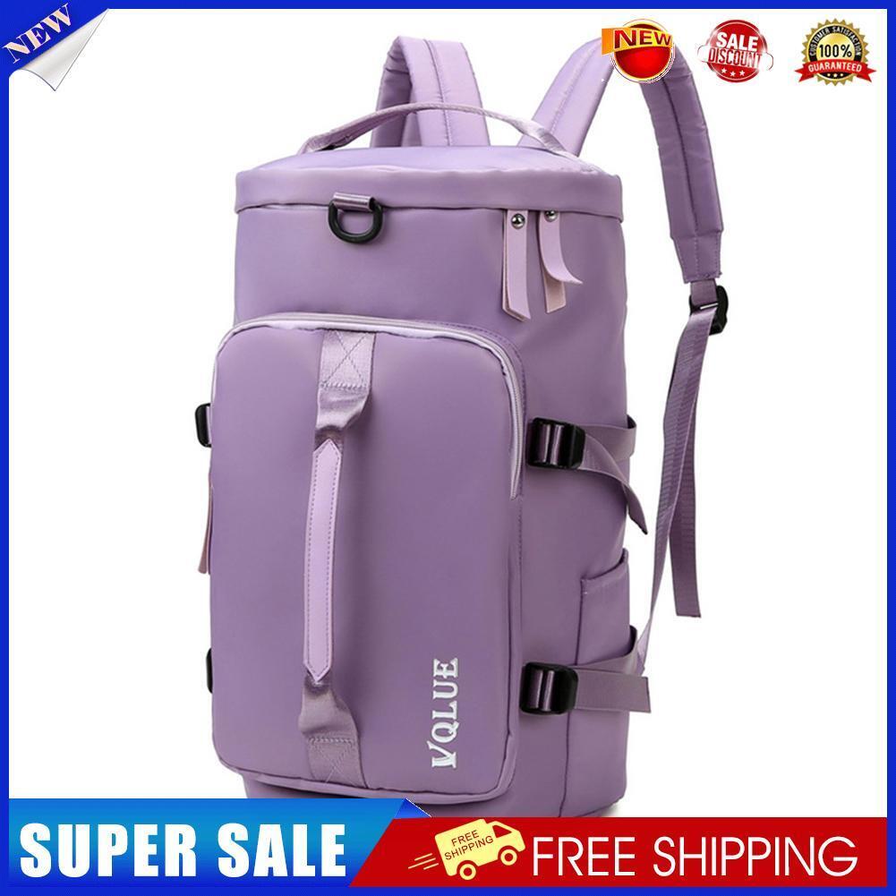 Fashion Women Oxford Cloth Solid Color Backpack Travel Rucksacks (Purple)