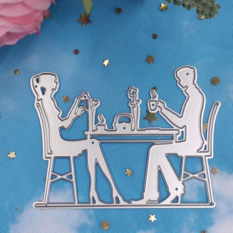 Couple Dating Metal Cutting Dies Photo Album Decoration Family Together Party D