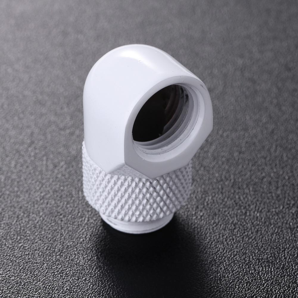 G1/4 Thread 90 Degree Fitting Adapter Rotary Water Cooled Connector(White)
