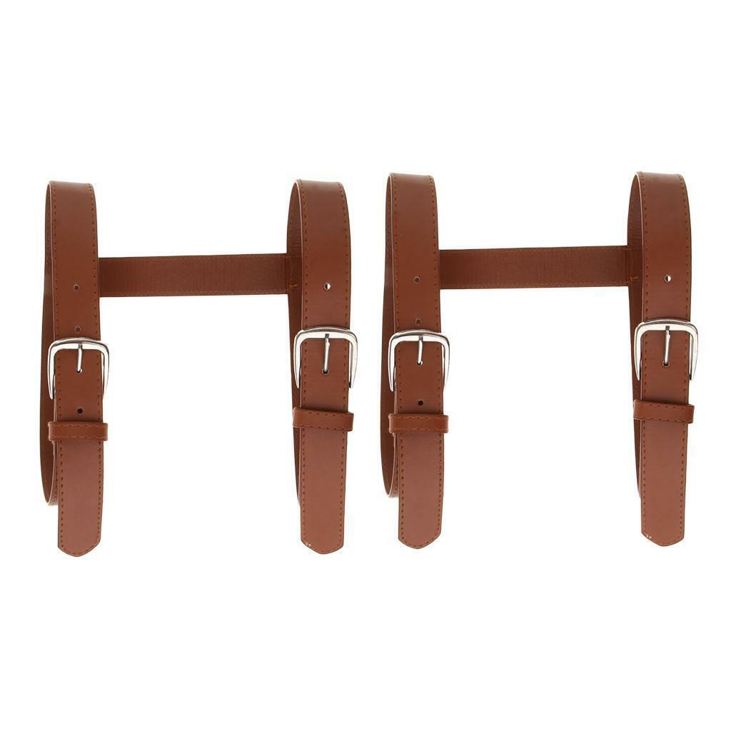 2x Heavyduty Leather Strap Sling Belt Travel Rug  Blanket Carrier Holder