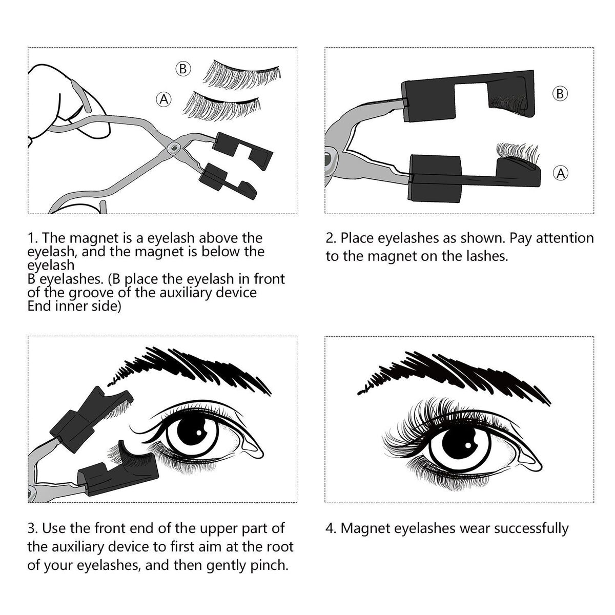 Magnetic Eyelashes No Glue Needed Eyelashes Magnetic Eyelashs Clip Dual Magnets