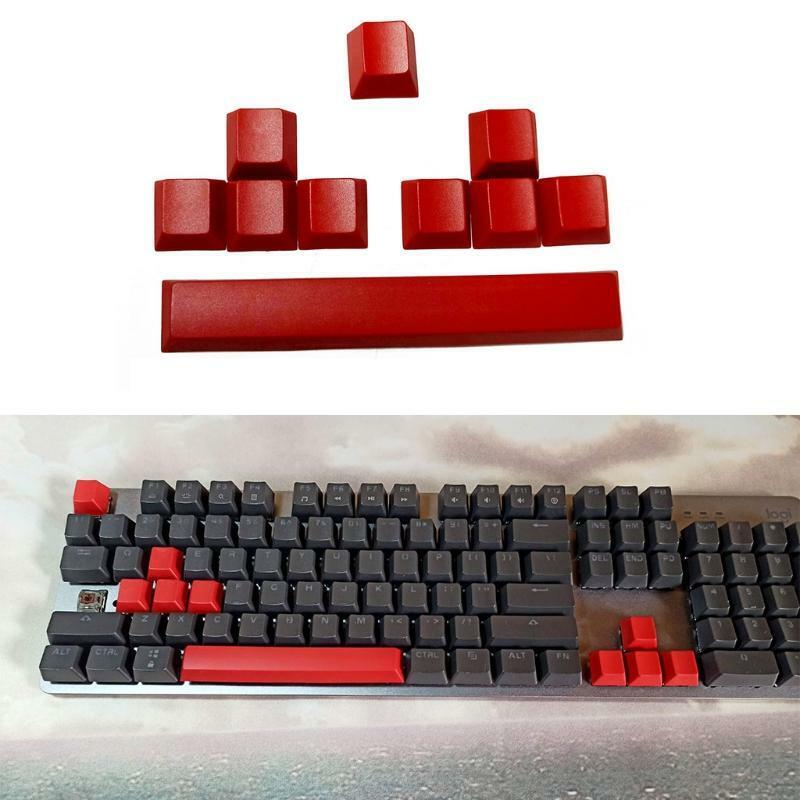 10 Keys/lot No Printed PBT Red Keycaps ESC WASD Direction Space Key Cap