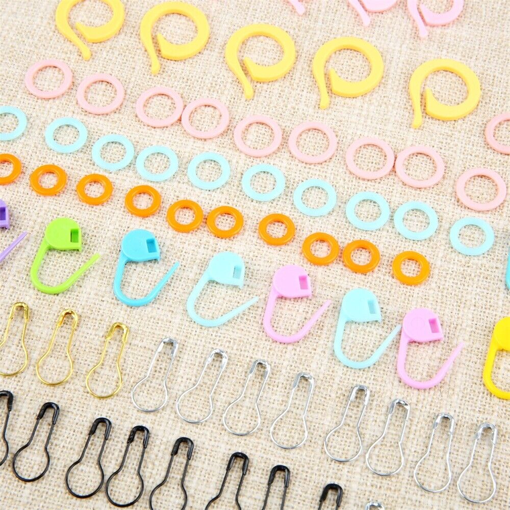 1 Box Knitting Tools Mixed Essential Needle Pins Counters Needlework Sewing Set