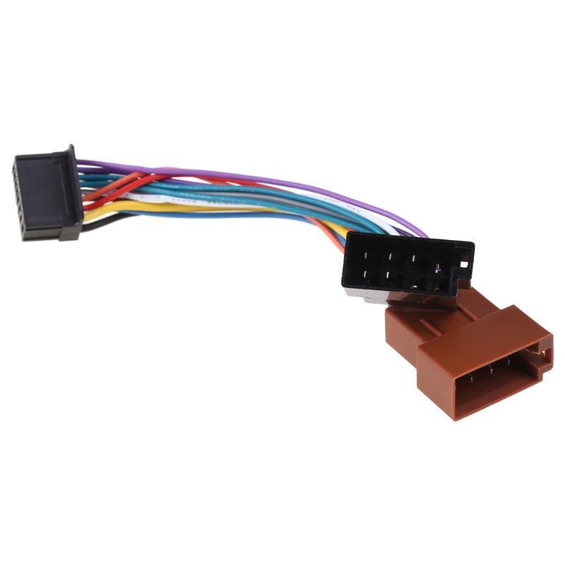 16Pin Audio Car Stereo Wiring Harness Plastic ISO Adapter Fit for Most Cars