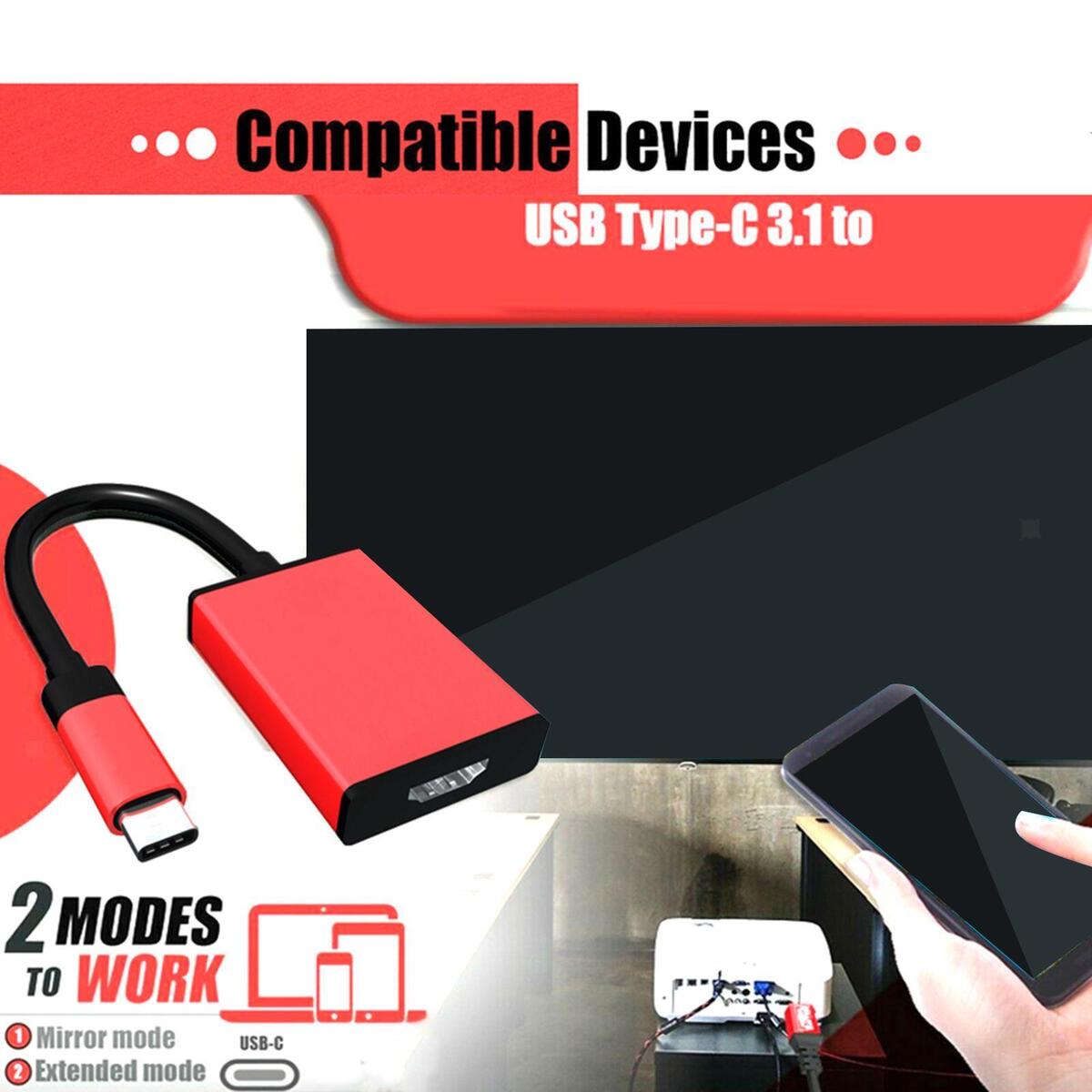 USB C to HDMI Adapter Cable USB C Adapter Type C to HDMI Adapter for Office