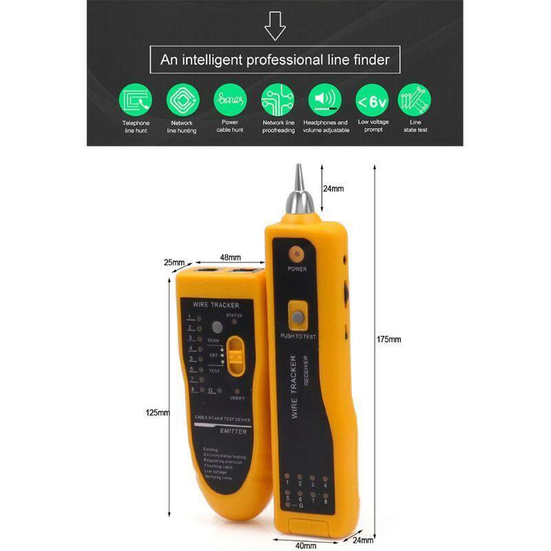 Lan Cable Tester Cat5 Cat6 RJ11 RJ45 Utp Stp Detector Line Locator Tracker Phone