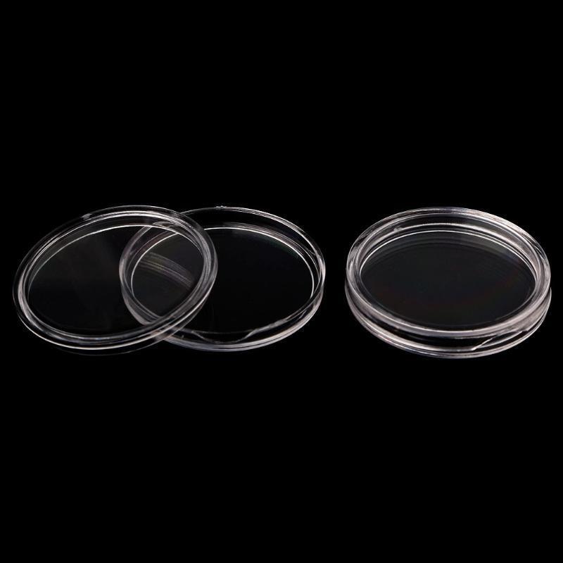 100 Coin Holder Capsules 30mm Round Box Plastic collectibles Storage Organizer