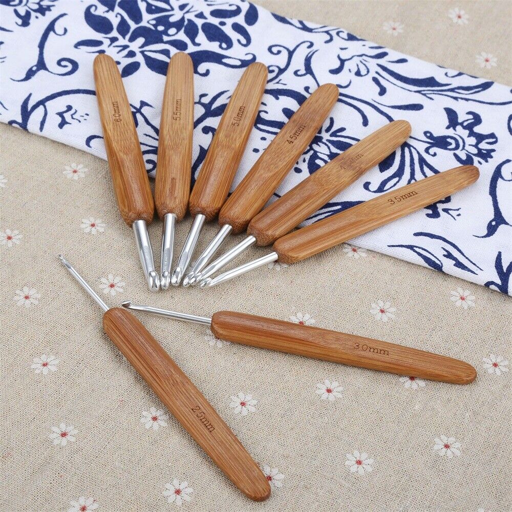 Metal Crochet Hooks Bag Sweater Decoration Knitting Needle Handmade Tools 8pcs