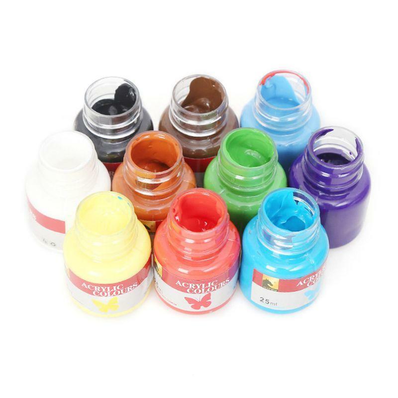 Acrylic Paint Set 12 Colors Art Supplies for Crafts Non Toxic Vibrant Colors