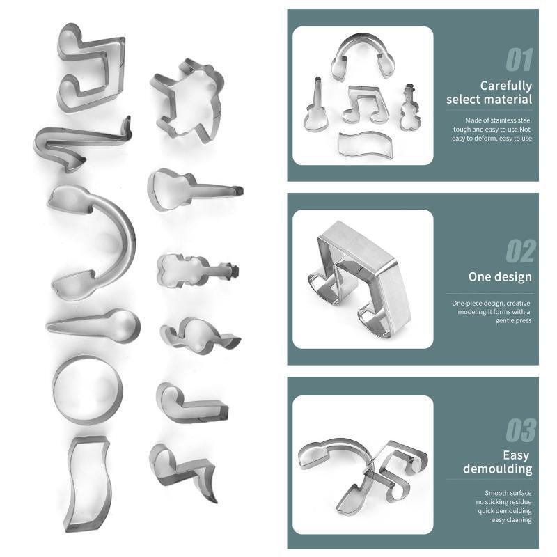 Set of 12 Stainless Steel Cookie Cutter Biscuit Mould Cookie Mold Biscuit Cutter
