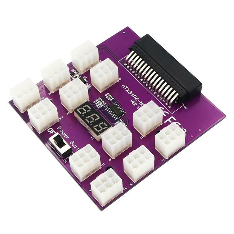 ATX 6Pin Power Connector Power Switch Breakout Board ATX34P6-NO3 VER 12X