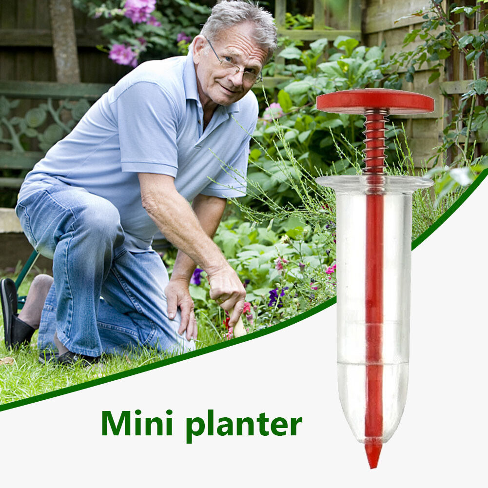 Mini Plant Seed Sower Planter Manual Flower Grass Seeding Seeder Dispenser